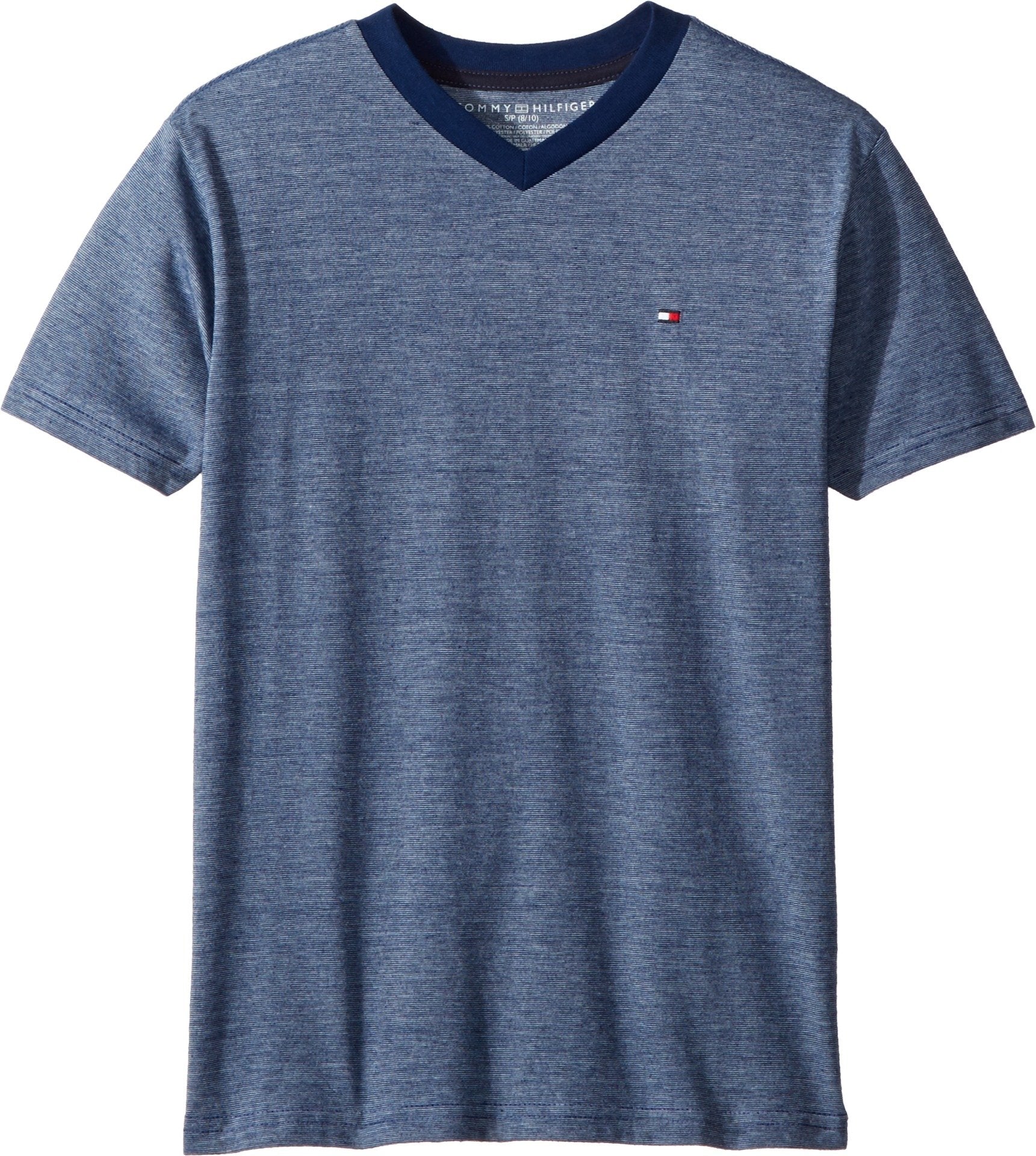 Tommy Hilfiger Boy's Short Sleeve Striped V-neck T-shirt